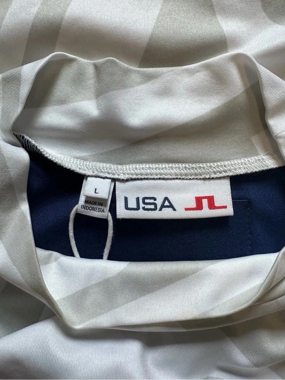 J. Lindeberg Golf Yvette Top USA Olympics Women Size L SoftCompression NWT